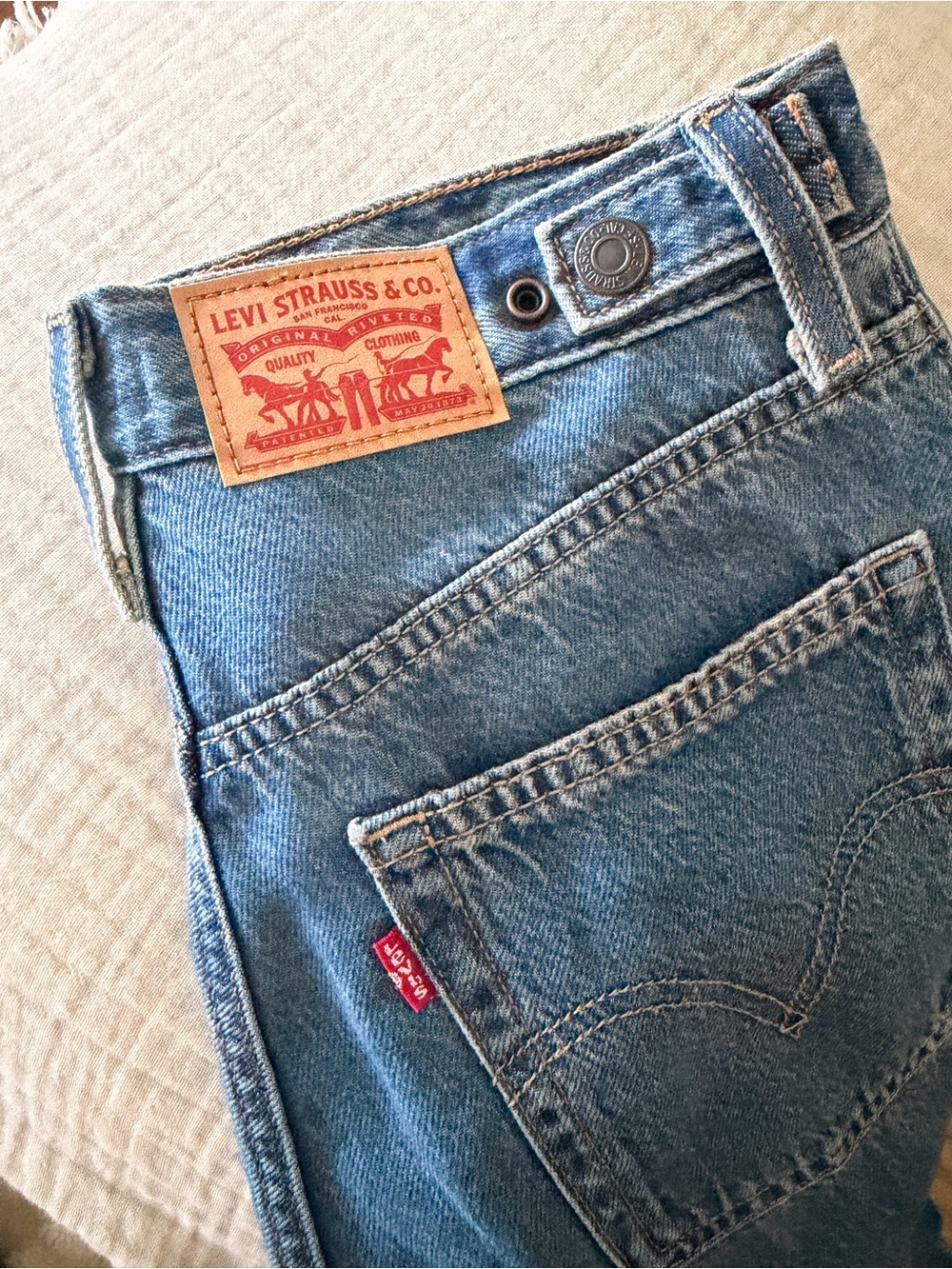 Levi's relaxed wide-leg blue denim jeans - Cinch Baggy - Picture 6 of 6